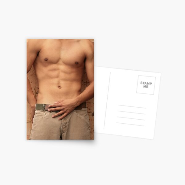 Abs and Corduroy Postcard