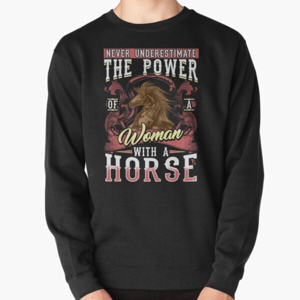 Item preview, Never Underestimate A Woman With A Horse designed and sold by Sinjy.