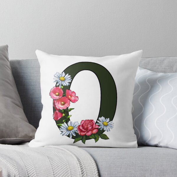 Item preview, O, Letter O, Initial, Monogram, Flowers on Letter O, Name designed and sold by JoyfulWhimsy.