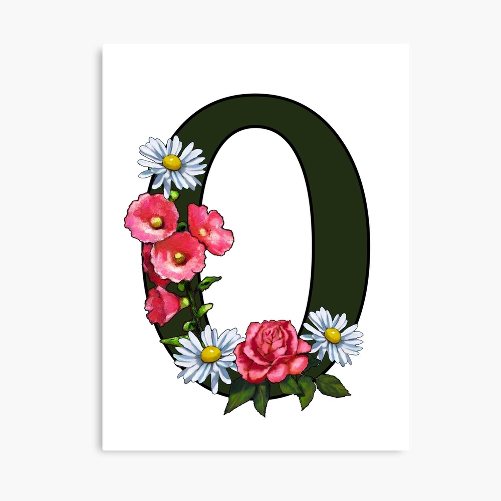 O logo, Letter O monogram, style floral (2315584)