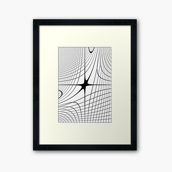 #blackandwhite #structure #circle #monochrome #lineart #symmetry #abstract #design #pattern #modern #architecture #shape #steel #futuristic #art #grid #vertical #photography #geometricshape #inarow Framed Art Print