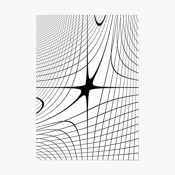#blackandwhite #structure #circle #monochrome #lineart #symmetry #abstract #design #pattern #modern #architecture #shape #steel #futuristic #art #grid #vertical #photography #geometricshape #inarow Photographic Print