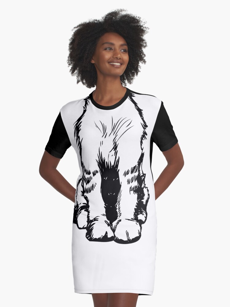 cat t shirt dress