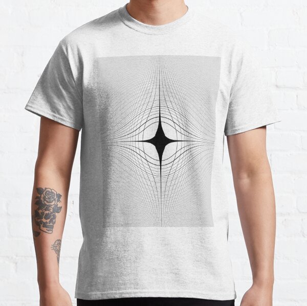 #blackandwhite #monochrome #circle #design #abstract #pattern #illustration #symmetry #vertical #photography #inarow #nopeople #decoration Classic T-Shirt