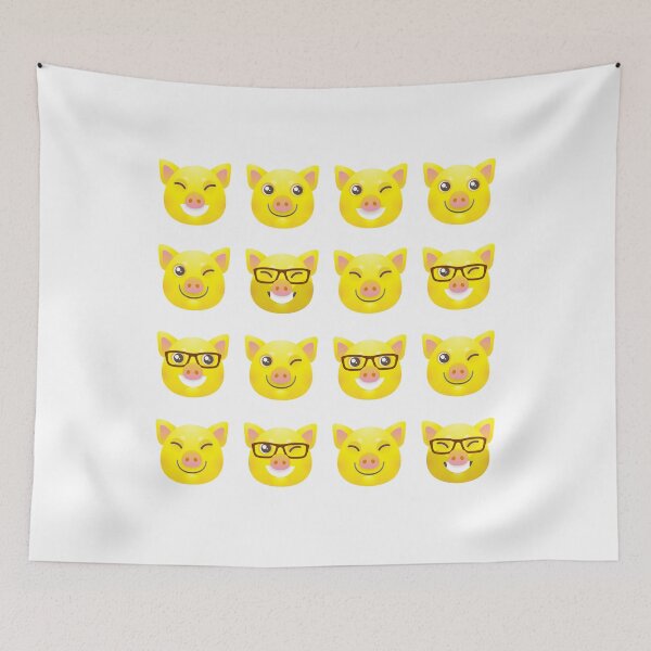 Item preview, Yellow Smiley Pigs designed and sold by Anna Pogulyaeva.