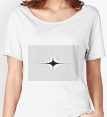 #blackandwhite #monochrome #circle #design #abstract #pattern #illustration #symmetry #vertical #photography #inarow #nopeople #decoration Women's Relaxed Fit T-Shirt