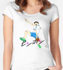 Ping Pong The Animation Print Peco Women's Fitted Scoop T-Shirt