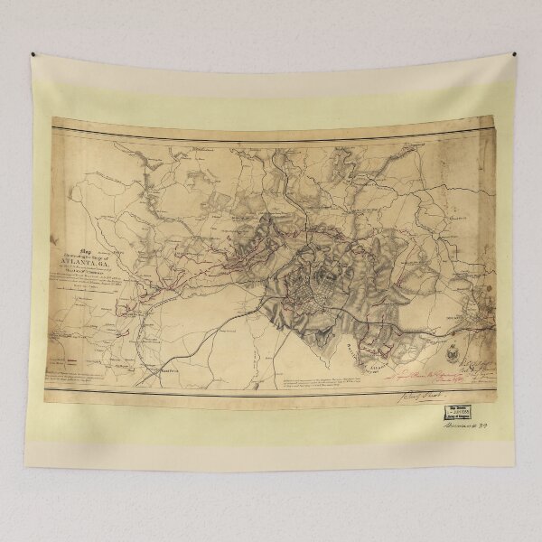 Item preview, Civil War Map of the Siege of Atlanta, July 19th-August 26th 1864 designed and sold by allhistory.
