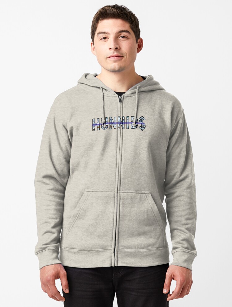 blue hundreds hoodie