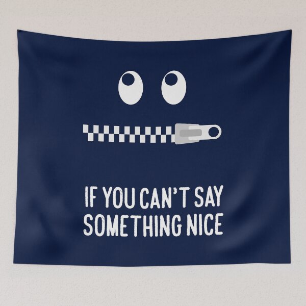 Item preview, If You Can't Say Something Nice, Don't Say Anything At All Funny Emoji Zipper Mouth Graphic Tee Shirt designed and sold by TocaLuna.