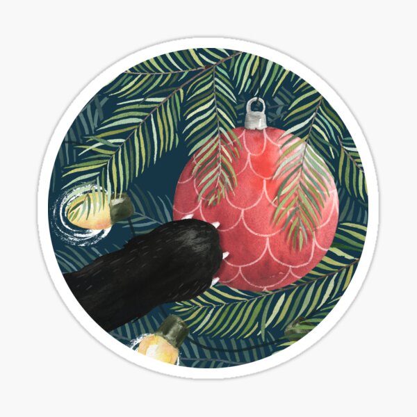 Here Comes Santa Claws Sticker