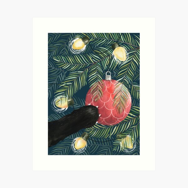 Here Comes Santa Claws Art Print