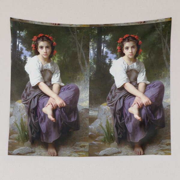 Item preview, At The Edge of The Brook - William Adolphe Bouguereau designed and sold by forgottenbeauty.