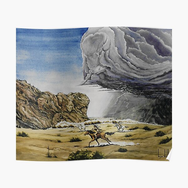 Original watercolor painting celebrating the buffalo Poster