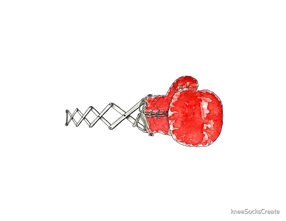 "Spring Loaded Boxing Glove" by kneeSocksCreate Redbubble