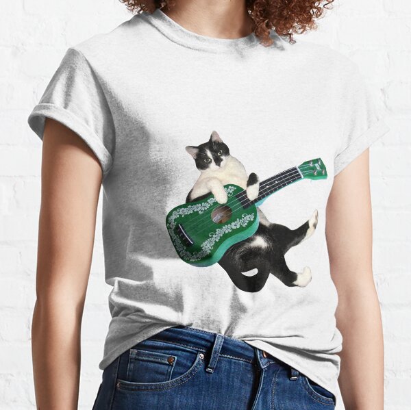 Cat with Ukulele Classic T-Shirt