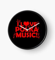 Ich liebe Polka Musik Uhr