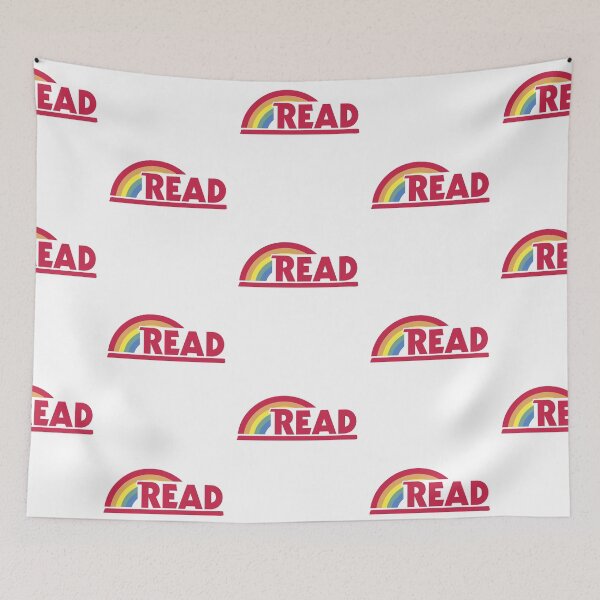 Item preview, Retro Reading Rainbow Read Parody Teacher, Student, Avid Reader, Book Club, Reading, Graphic designed and sold by TocaLuna.
