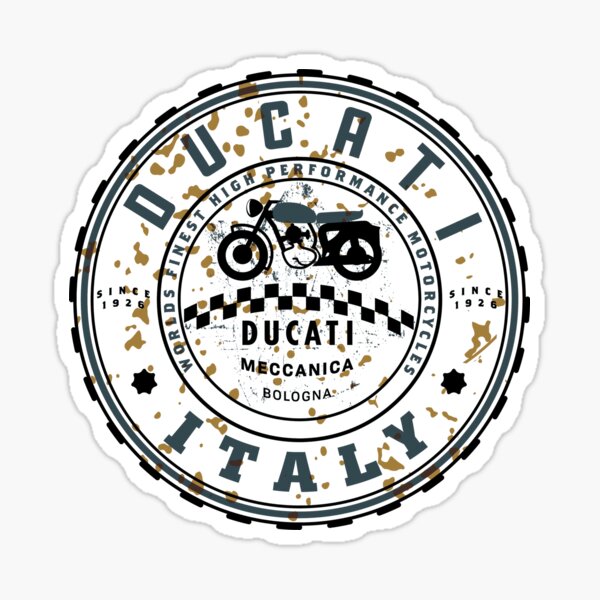 Vintage Ducati Stickers | Redbubble