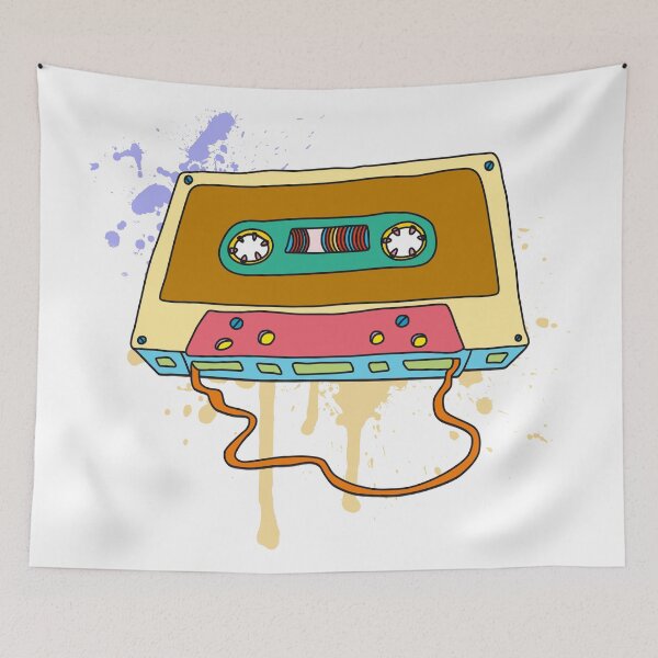 Item preview, Music Cassette Retro Tape Vintage Graffiti designed and sold by Helen-Storm.