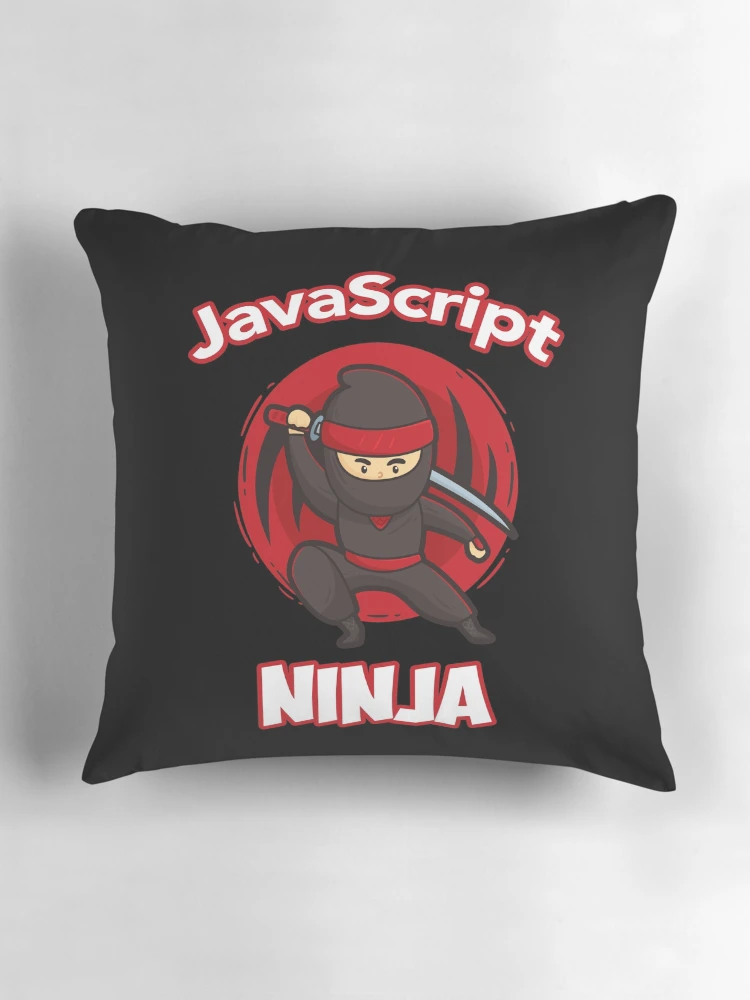 Thumbnail 3 of 4, Pillow, JavaScript Programmer Ninja designed and sold by vladocar.