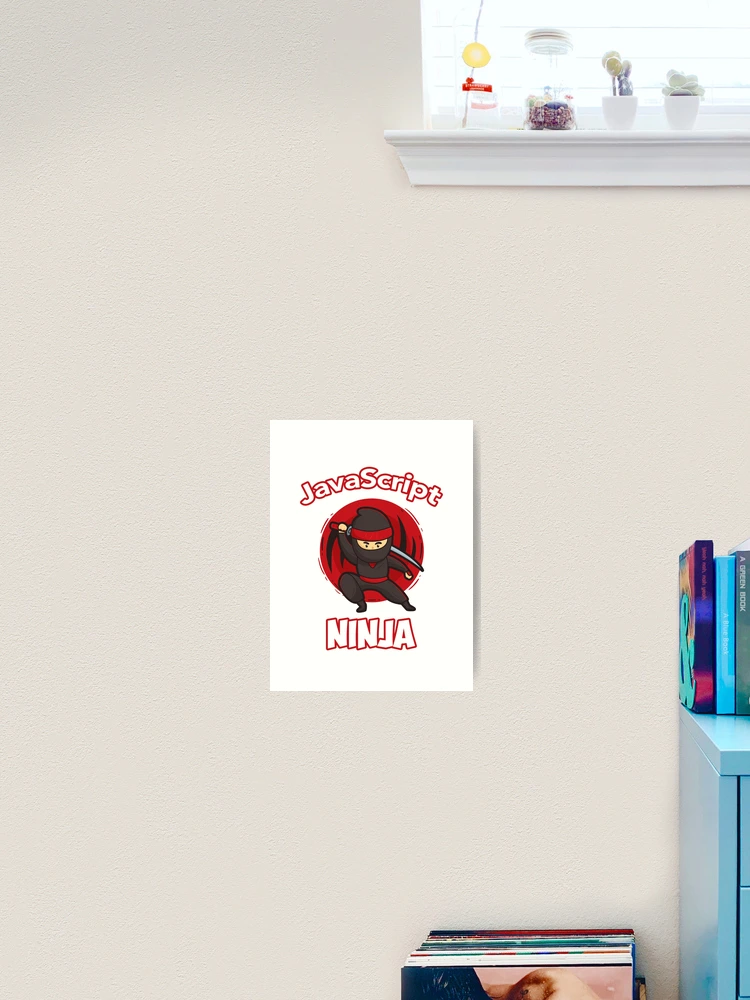 Thumbnail 2 of 3, Art Print, JavaScript Programmer Ninja designed and sold by vladocar.