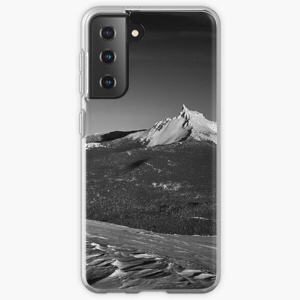 Mt. Thielsen, Oregon Cascades Landscape in Black and White Samsung Galaxy Soft Case