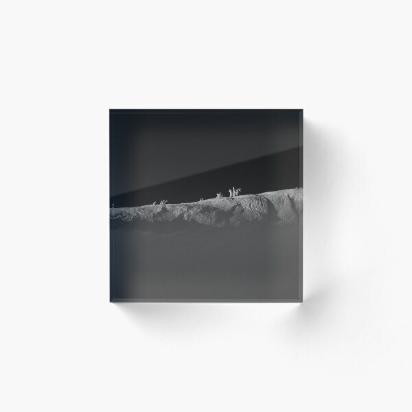 Windy Alpine Ridge in Winter Acrylic Block