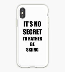 Skiing Sport Fan Lover Funny Gift Idea iPhone Case