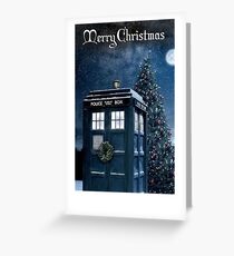 Tardis Christmas Card Greeting Card