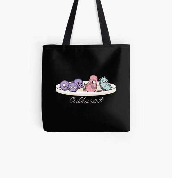 Gentlemen Microbes All Over Print Tote Bag
