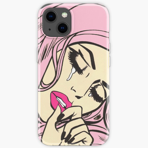 Pastel Pink Sad Girl iPhone Soft Case