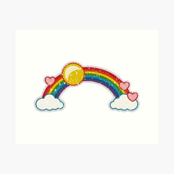 Item preview, Rainbow sun heart clouds happiness grunge graffiti designed and sold by Helen-Storm.