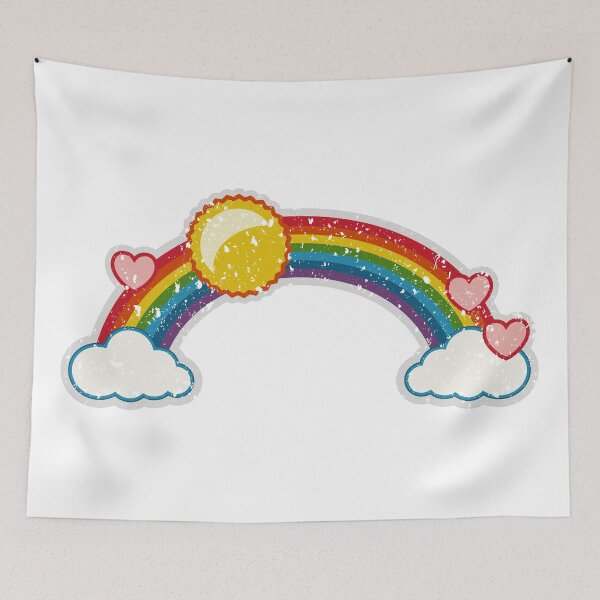 Item preview, Rainbow sun heart clouds happiness grunge graffiti designed and sold by Helen-Storm.