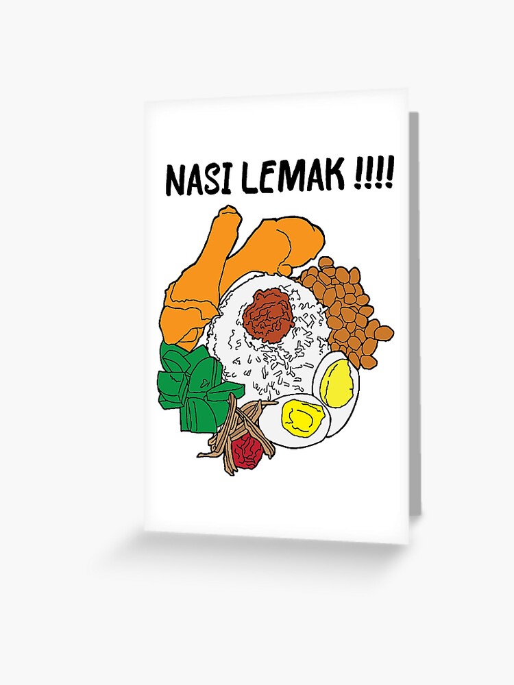 Nasi Lemak Greeting Card By Bbnessa Redbubble