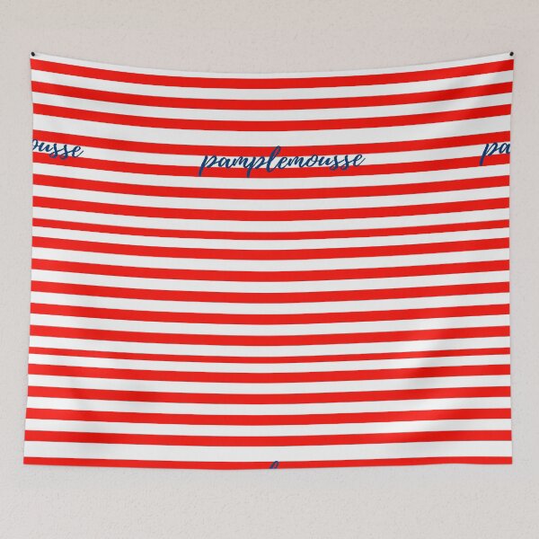 Item preview, "pamplemousse" red horizonal lines designed and sold by RachelTintedRed.