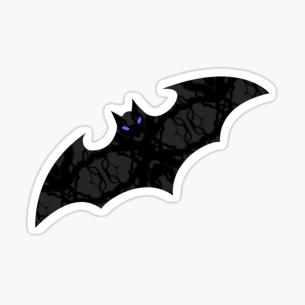 Bat Love On Purple Sticker