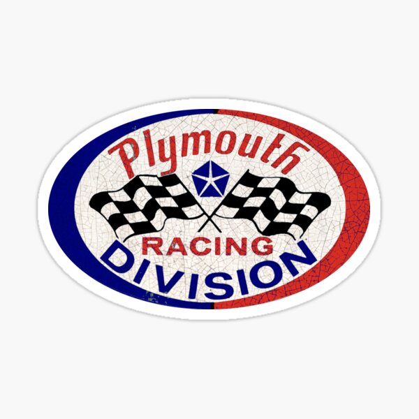 Plymouth Racing Division vintage decal USA Sticker
