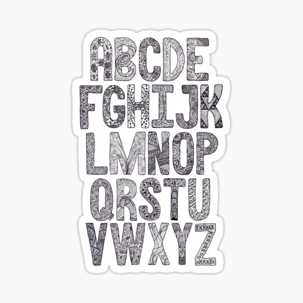 The SciArt Alphabet Sticker