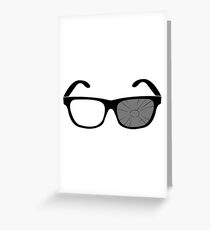 broken glasses Greeting Card