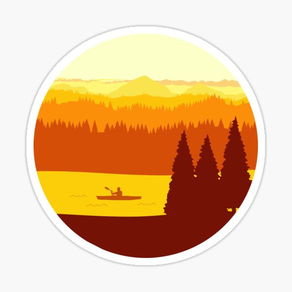 Artikel-Vorschau von Sonnenuntergang Berge und Kajak, designt und verkauft von hearthewild.