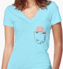 Nanatsu no taizai hawk pocket Women's Fitted V-Neck T-Shirt