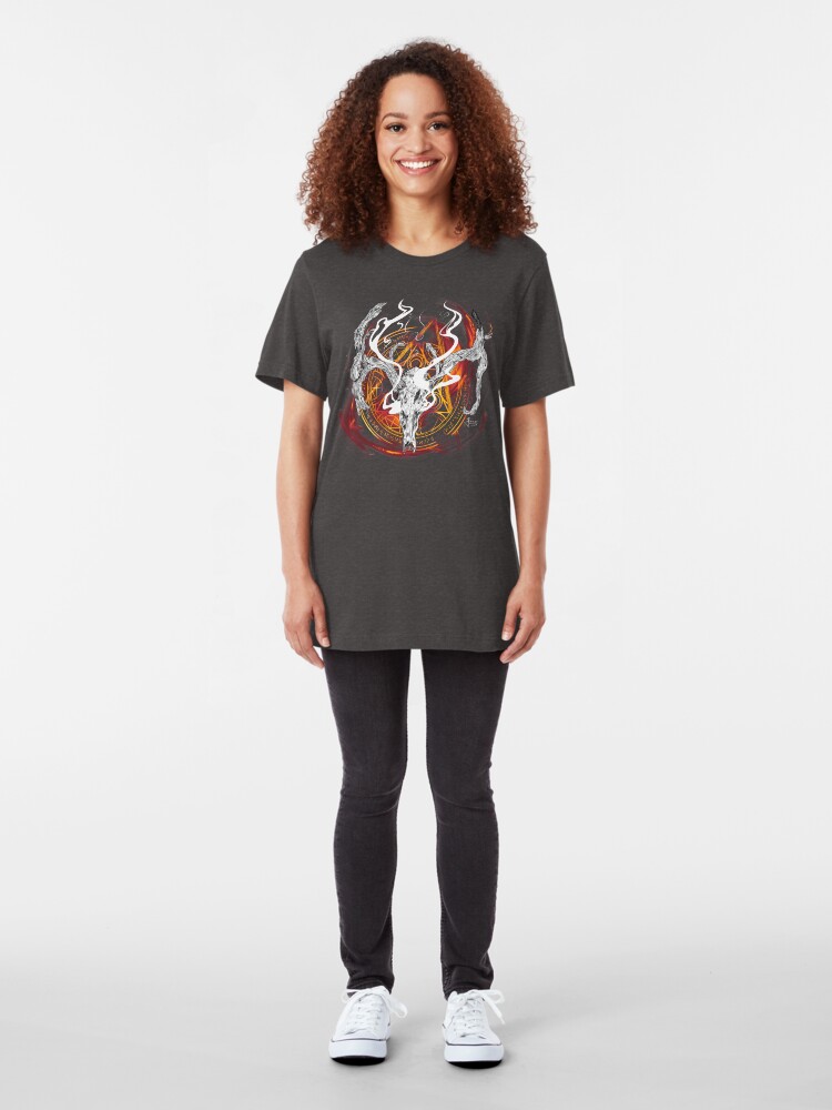 Alternate view of Deer God Slim Fit T-Shirt