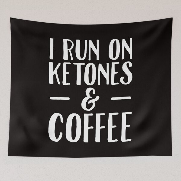 Item preview, I Run On Ketones and Coffee - Funny Vegan designed and sold by Captain Mood.