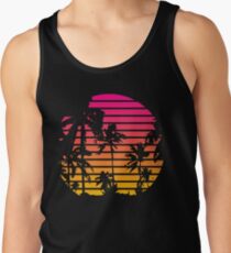 Camiseta de tirantes Cool 80s Style Tropical Sunset