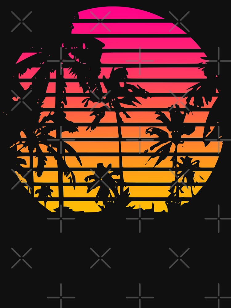 Cool 80s Style Tropical Sunset by idaspark