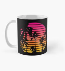 Cool 80s Style Tropical Sunset Classic Mug