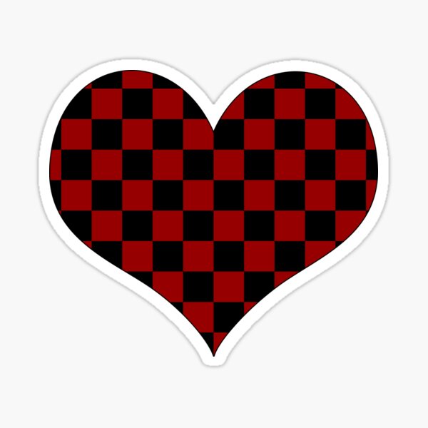 Mini Heart Stickers, Checkerboard Heart Stickers, Mini Phone