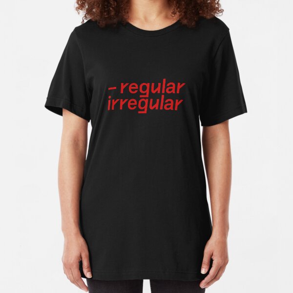 nct regular irregular font Slim Fit T-Shirt
