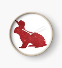 Kaninchen Silhouette Uhr